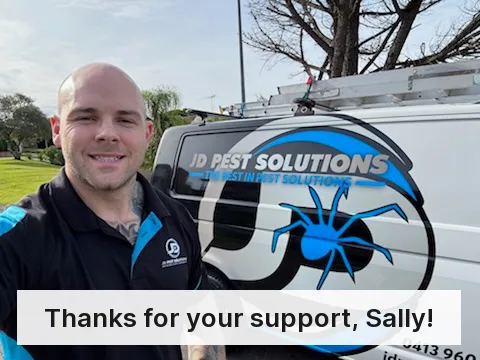 Personalised thank-you image for JD Pest Solutions